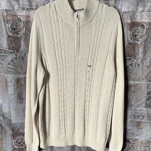 Van Heusen Men's Beige Zip-Up Sweater